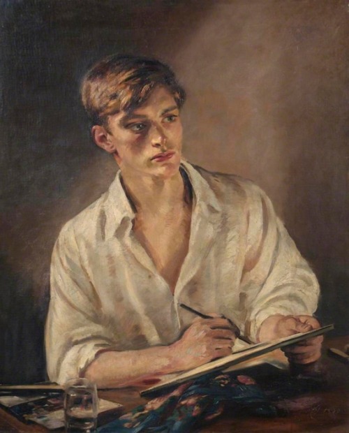 19thcenturyboyfriend: Young Man Sketching, William Bruce Ellis Ranken