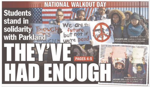 nemfrog:National High School walkout, March 14, 2018. We’re so proud of you! Don’t stop now!Philly. 