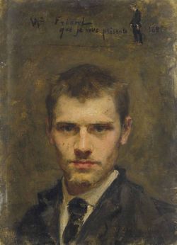 mrdirtybear:‘Self Portrait’ painted in 1880 by Emile Friant (1863-1932). At seventeen years old I would not have expected him to have the most luxurious beard growth, but then again neither would I have expected to prodigious talent for painting