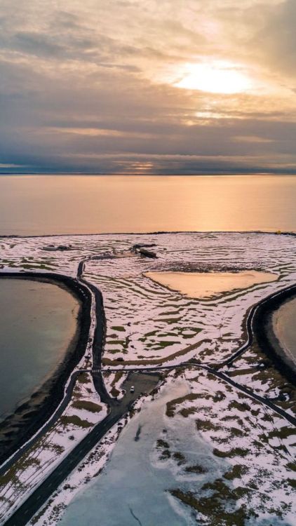 Iceland, island, aerial view, sea, sunset, 720x1280 wallpaper @wallpapersmug : ift.tt/2FI4it