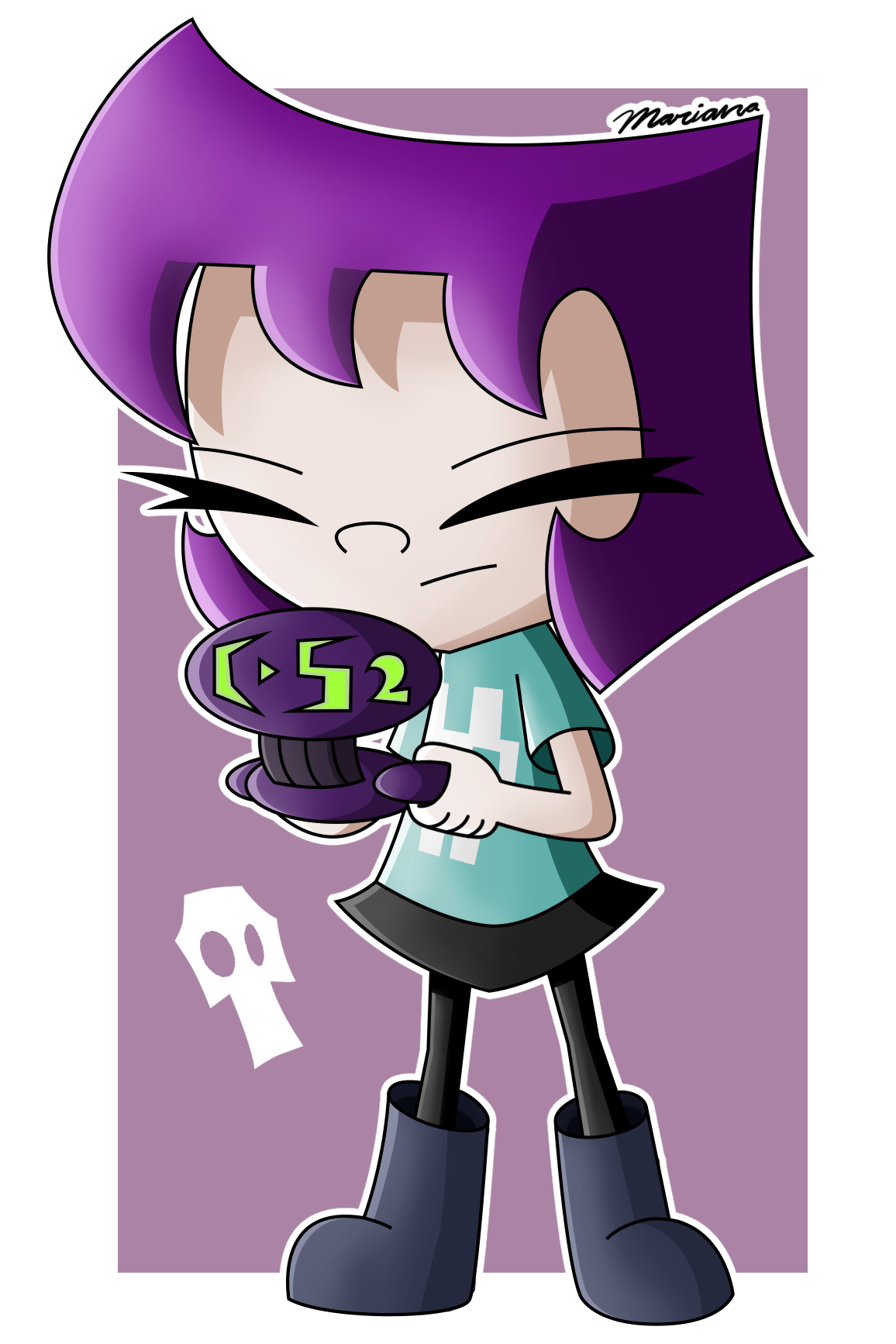 FairyArtist's Art — Gaz from Invader Zim in her comic book outfit. I...