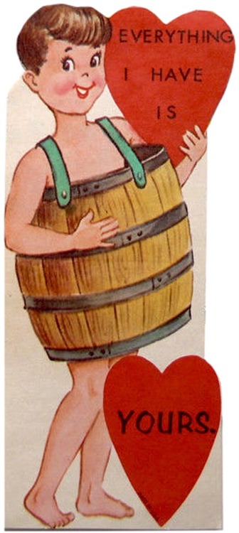 FEBRUARY…  TIME FOR A DOUBLE ENTENDRE SAINT VALENTINE’SDAY CARD!The Male Form…  In Pho