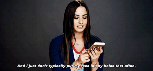dailydemigifs:Demi Lovato Shows Us The Last Thing on Her Phone | Glamour
