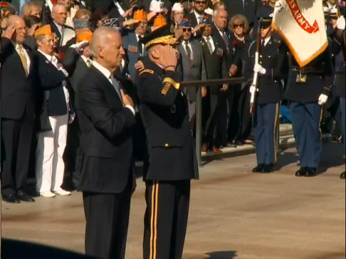 nbcnightlynews:Vice President Joe Biden lays wreath at the Tomb of the Unknown Soldier at Arlington 