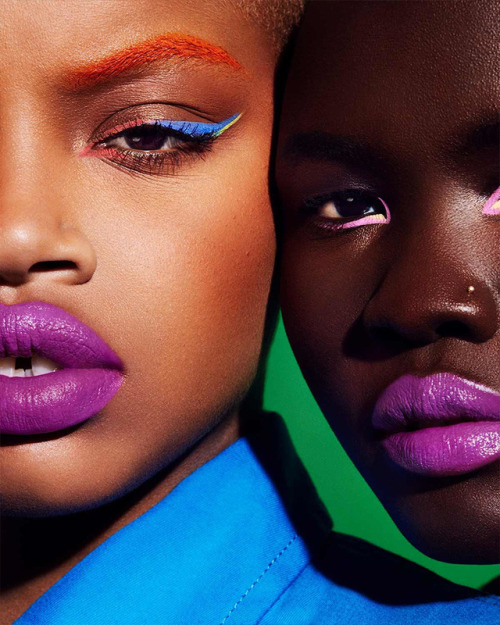 pocmodels: Angok Mayen , Sijia Kang & Slick Woods by Marcus Ohlsson for Fenty Beauty SS 19