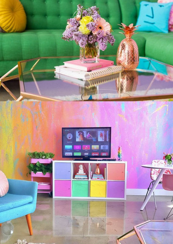 triplehamburgerjack:  culturenlifestyle:  Rainbow Colored Apartment Is Your Childhood