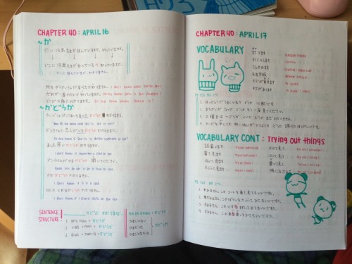 kaiami:  I’d gotten a lot of asks asking for more notebook pages after posting my notes from college, but I hadn’t had to take notes for school again until recently. Here’s some pages from the notebook I’m currently using.