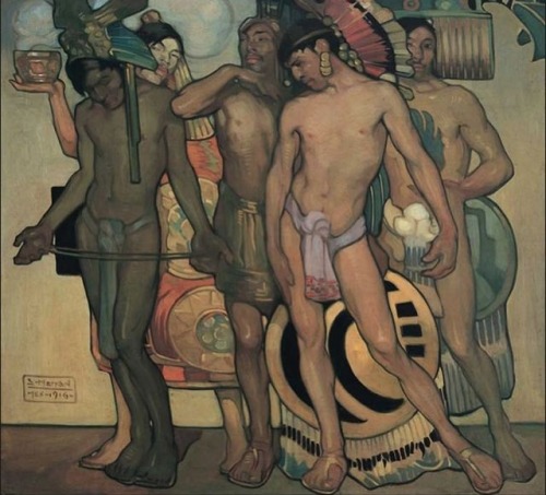 the-fire-sermon: Saturnino Herrán (1887 - 1918), Mexican  The Offering (1913), Our Ancie