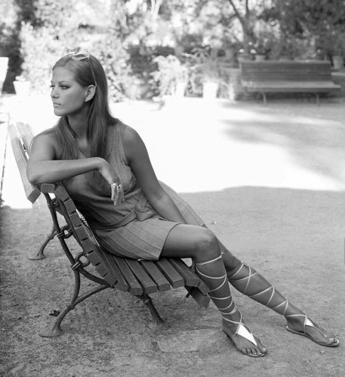 solo-vintage: Claudia Cardinale during a visit to the Alhambra, Granada, Andalucia, Spain. Photo by 