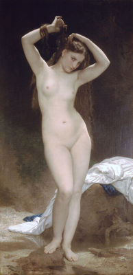 mudwerks:  (via Exotic Painting: Innocent Bather)  Bather by the French academic painter Adolphe William Bouguereau (1825-1905). 