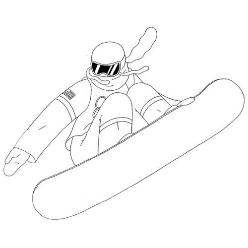 Sketch of Chloe Kim winning gold! Amazing !