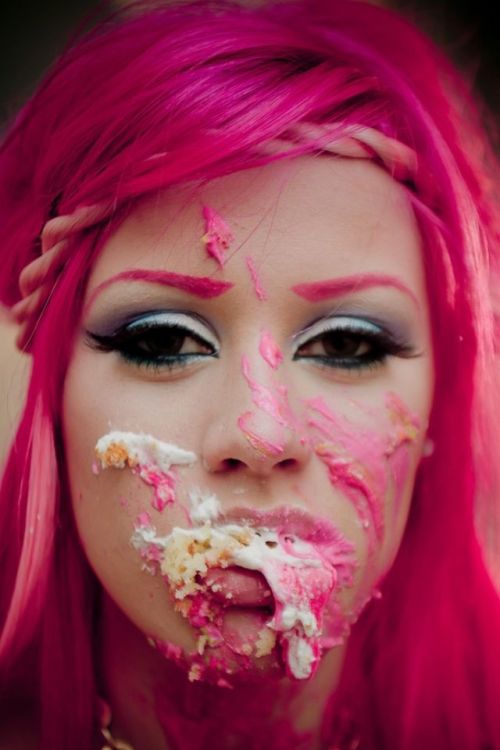 Pig eating with her whole face. adult photos