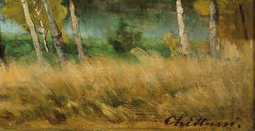 spoutziki-art: Antonín Chittussi, Lake in Ermenonville, 1882 Impressionist brushstrokes. Clin