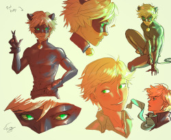 evartandadam:  Chat/Adrien DoodlesCan’t