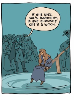 unicornempire:  ithinkiamfinallyclean:  “they’re burning all the witches”  ARTIST CREDIT  Because apparently people are forgetting where the term Witch Hunt originated 