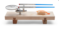 nospockdasgay:USS Enterprise sushi set from Think Geek. | x