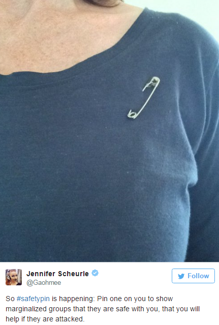 the-real-eye-to-see:  It’s a tiny gesture, but it speaks volumes. #SafetyPin 