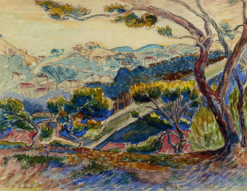 Landscape, 1909, Henri-Edmond CrossMedium: pencil