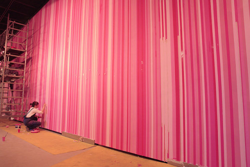 aestheticgoddess: PINK NIAGARA mural CSW Warsaw 01 by VonMurr on Flickr.