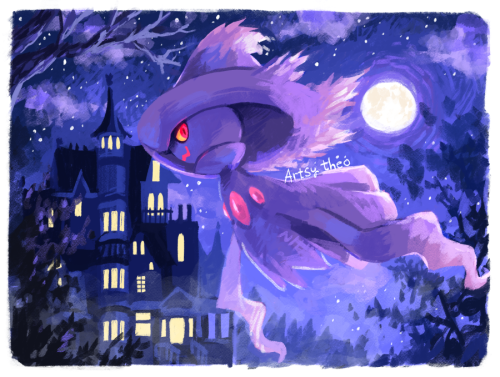  Pokécember 2021 day 23: Mismagius in flight! 