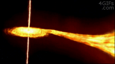 the-ginger-rihanna:  4gifs:  Black hole consumes a star  If you aren’t fascinated by astronomy you’re wrong. 