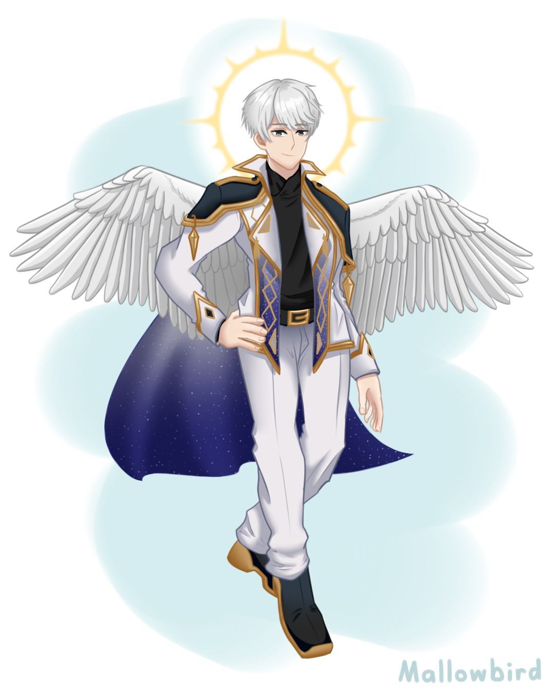 Fictitious Flowers — Solomon, but angel form! His jacket looks