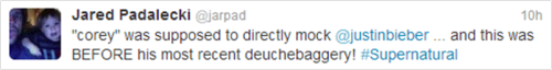 acrushonesmeralda:  zandalf-blog: SUPERNATURAL making fun of and killing Justin Bieber  Ohhhh. Sometimes I love the writers. 