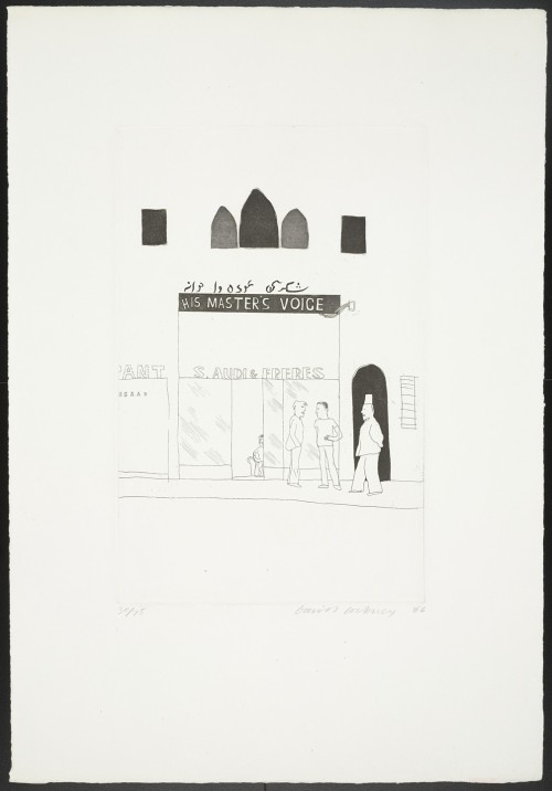 The Shop Window of a Tobacco Store from Fourteen Poems, David Hockney, 1966, published 1967, MoMA: D