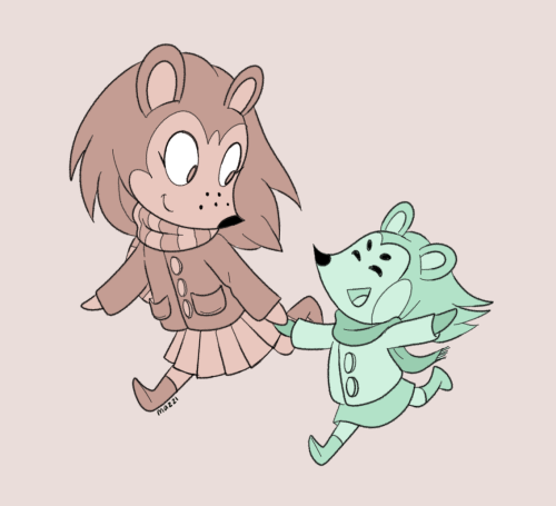 super quick sable and mabel when they were younger (probably just the first of MANY fanarts of the g