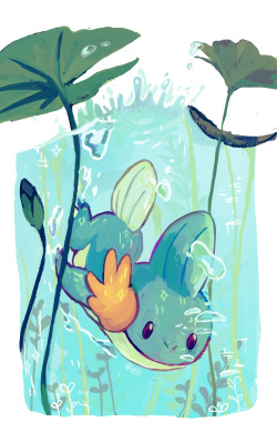 krithidraws:  A mudkip for @odoh! 