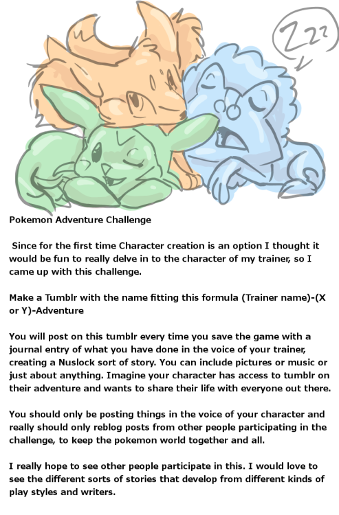 the-milk-eyed-monster:regurgitate:Tag as#pokemon adventure challengeI’d love to see everyone do this
