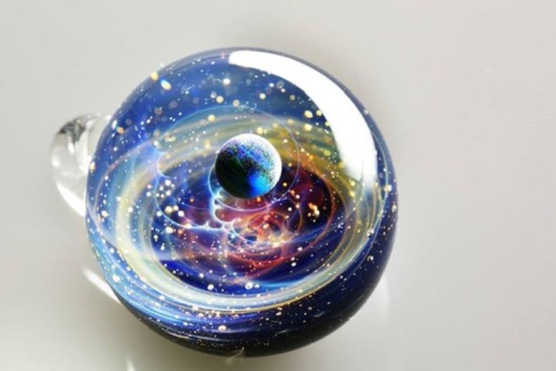 mymodernmet:  Spectacular “Space Glass” Pendants Let You Hold the Cosmos in the Palm of Your Hand 