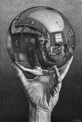 artist-mcescher:  Hand with Reflecting Sphere, 1935, M.C. Escher