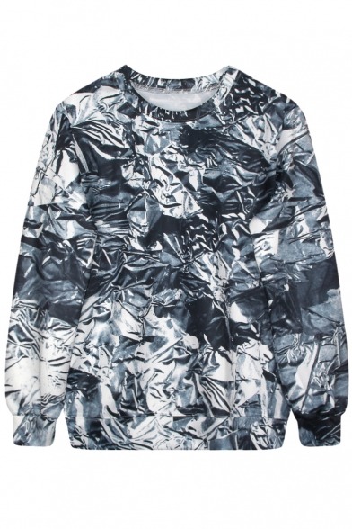 colorfullife-fiona:  Ombre Tie-Dye Round Neck Long Sleeve Sweatshirt  Blue Abstract