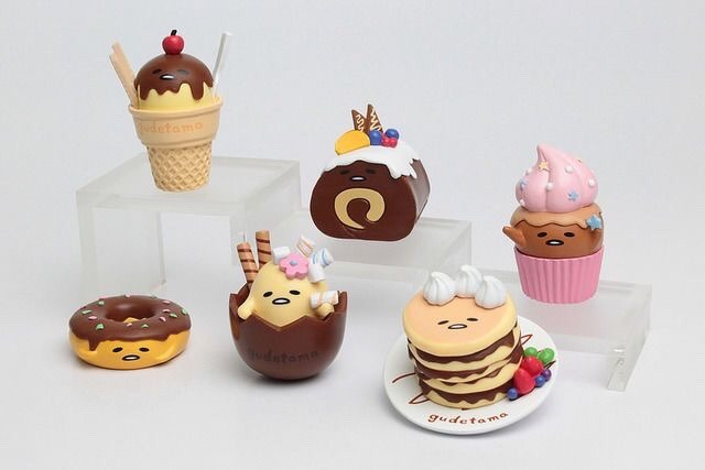 all about Gudetama — •Gudetama dessert toys•