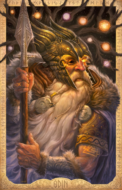 jamesbousema: ODIN: The AllfatherWith the great World Tree Yggdrassil behind him, Odin looks upon th