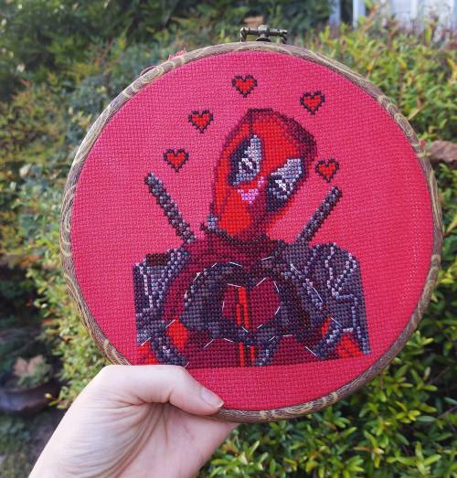 Deadpool stitched and designed by ABirkinBagForRory.“Deadpool ❤ a gift for my BF -Se