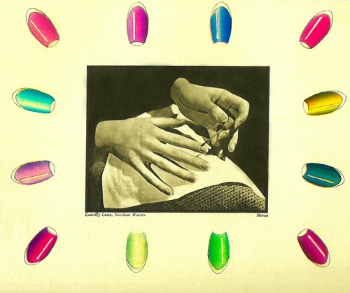 Manicure colors and application technique,  c.1940s