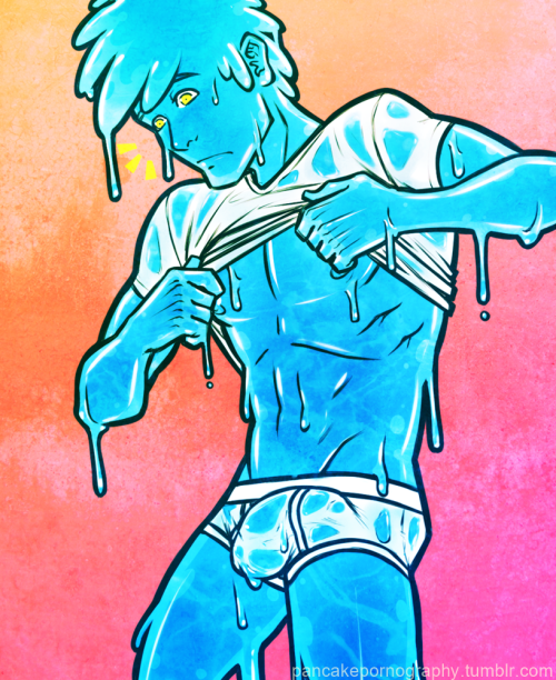 pancakepornography:  accidentally seeping through your clothes  #slimeboyproblems