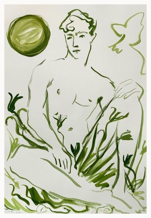 beyond-the-pale:Luke Edward Hall, Green flowers in the light of a green sun, 2021