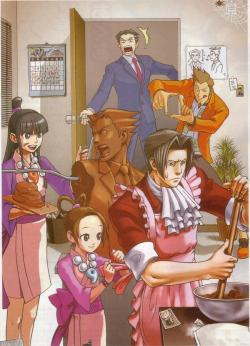 tenjouutena:  shoutout to this piece of official ace attorney art 