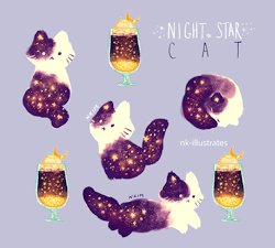 nkim-doodles: Night Star Cream Cat. 