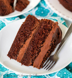 delicious-food-porn:  Chocolate Cake with Mocha Frosting  Oooh