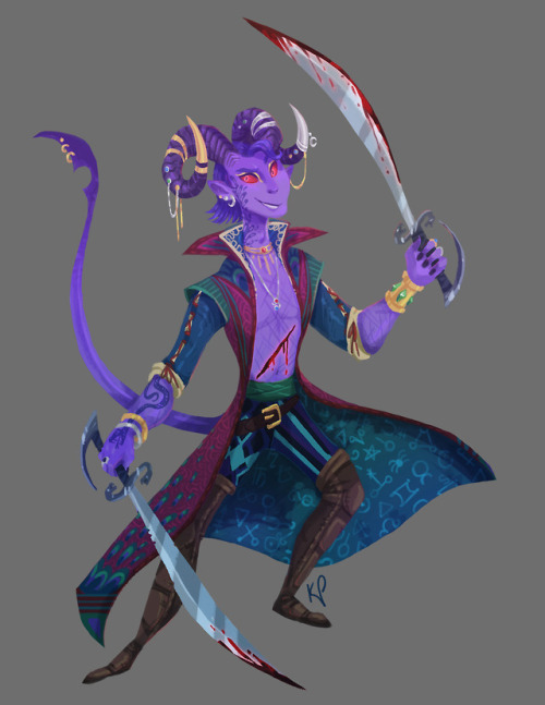 calebwidodadst:pellowart:Mollymauk from critical role! I can’t wait to see what tarot shenanig