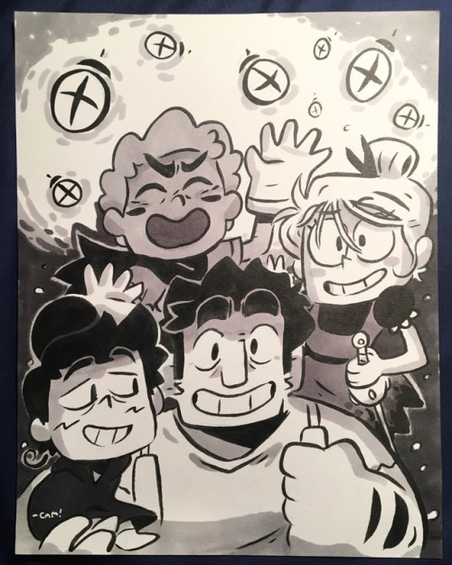✨the gang is happy in alarica✨ Read about these guys at cheesyfantasycomic.com