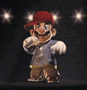 frisbeesuperbowl: sped-up-gifs: high speed ancient gif of mario rapping fuckyoufuckyoufuckyoufuckyou