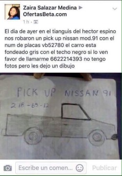 welele:  Lo mejor es que al final ha recuperado el coche… Gran dibujante ella