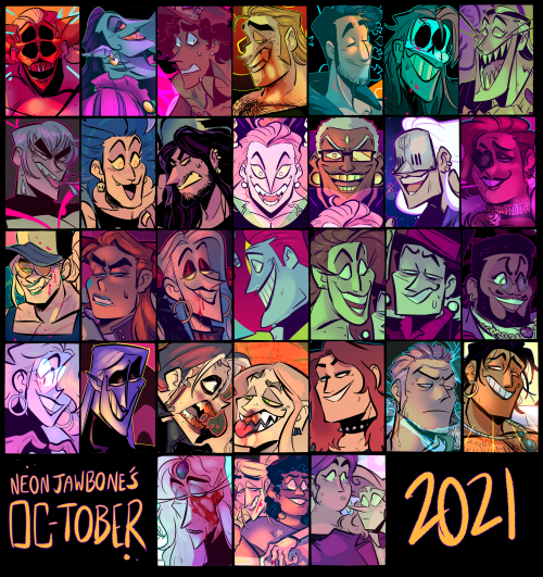 AND THAT’S A WRAP ON OC-TOBER 2021!!! If you don’t know OC-Tober is when I draw a differ