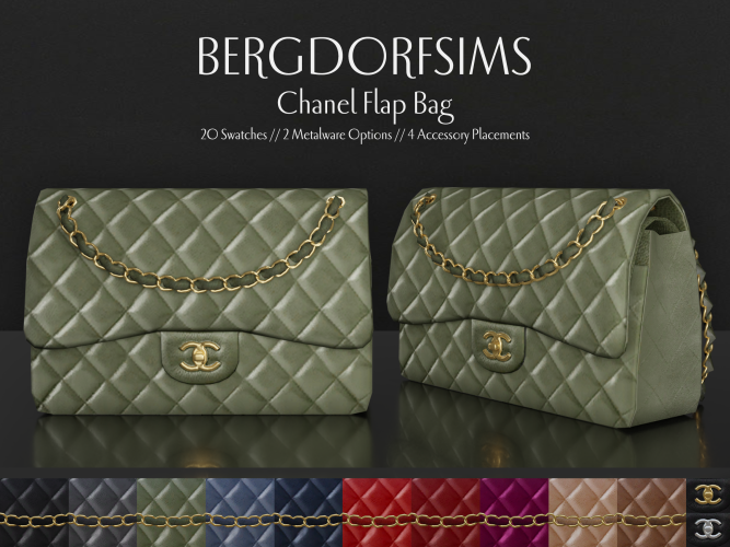 Strictly Alpha Sims 4 CC — bergdorfsims: Chanel Flap Bag Hey everyone!  Here