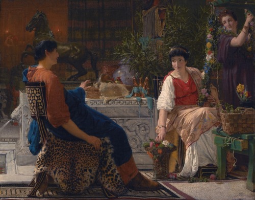 via-appia: Preparations for the festivities / The floral wreath, 1866 Lawrence Alma-Tadema (1836 &nd